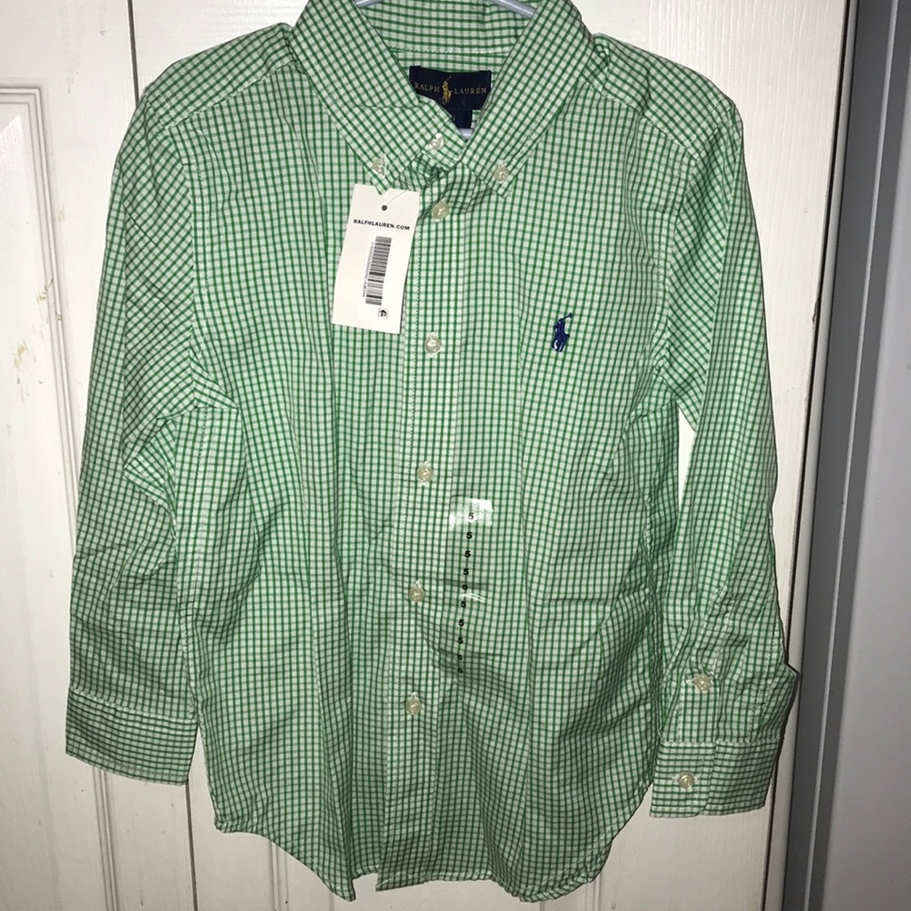 Never worn, boys polo button down